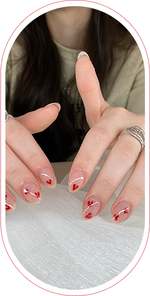 Acrylic white with heart design